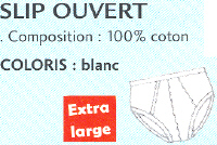 Slip ouvert extra large - CULOTTE...
