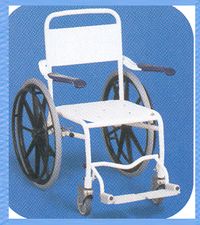 REF 1218 - FAUTEUIL DE DOUCHE A SIEGE PERCE A GRANDES RO...