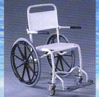 REF 1225 - FAUTEUIL DE DOUCHE A SIEGE PERCE A GRANDES RO...