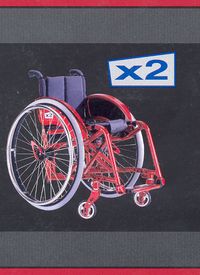 X2 - FAUTEUIL ROULANT MANUEL LEGER A CHASSIS PLIANT...