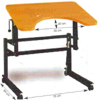 E 2115 - TABLE DE TRAVAIL AVEC PLATEAU INCLINABLE...