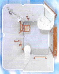AZURITE - CABINE INTEGRALE WC / TOILETTES...