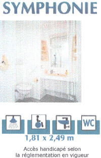 SYMPHONIE - CABINE INTEGRALE WC / TOILETTES...