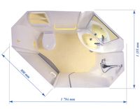 SABLEANE - CABINE INTEGRALE WC / TOILETTES...